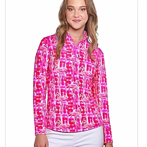 IBKUL Tops - EUC IBKUL Tech Elsa UPF 50 long sleeve mock neck S